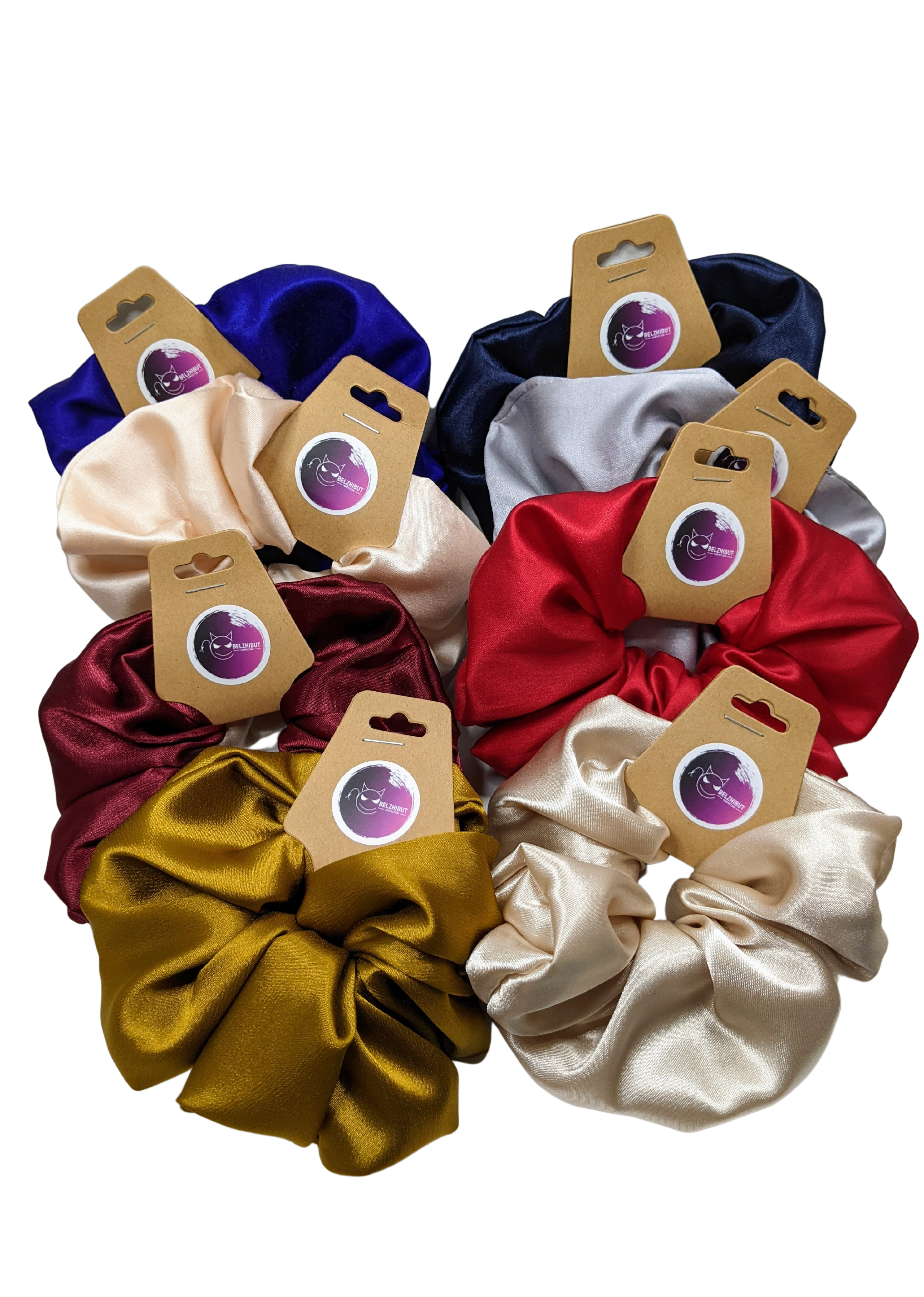 Cheveux Chouchous Bowknot Satin Longue Queue Élastique Ruban Arc Chouchou  Écharpe Chouchou Vintage Ponytail-H8380- 